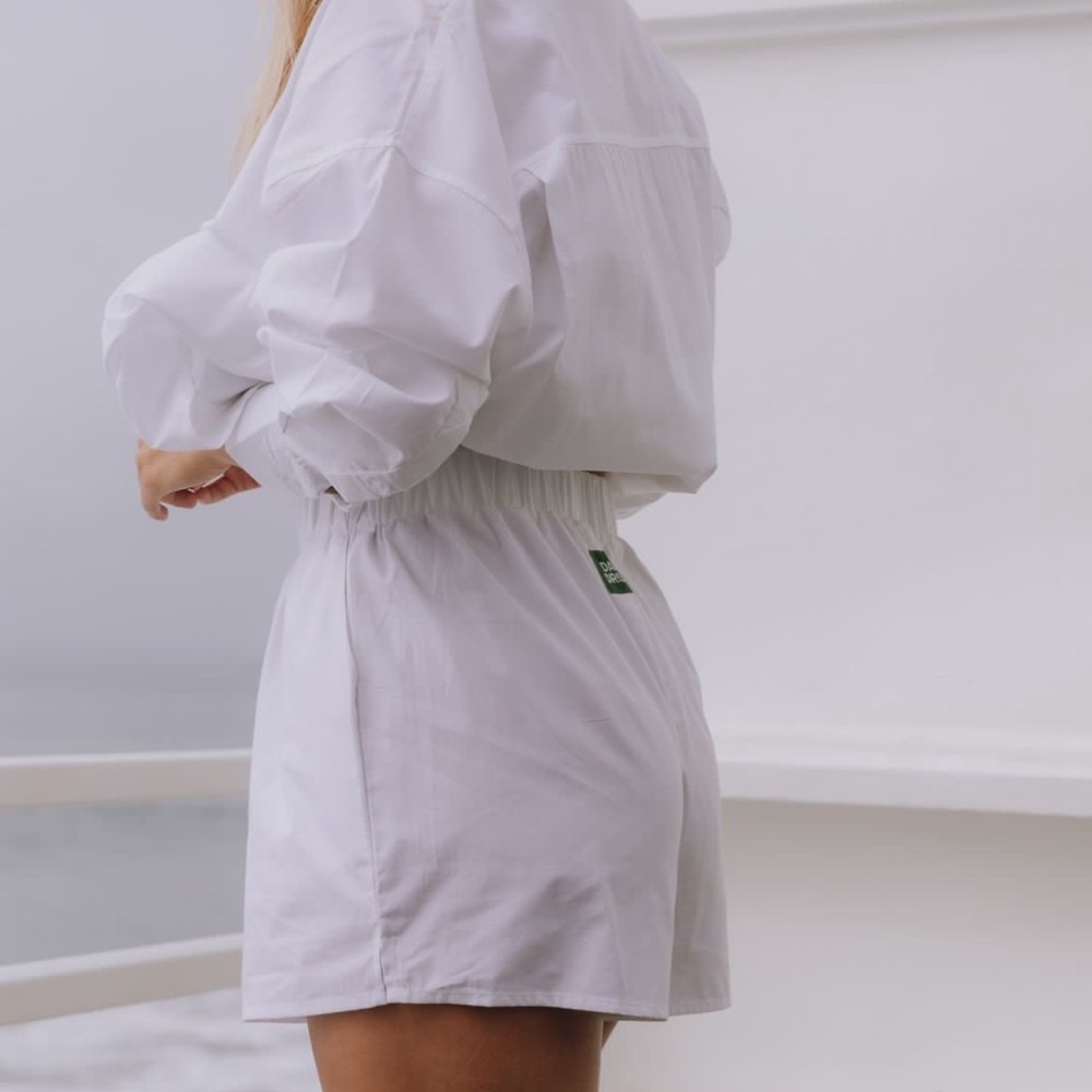 Daily Drills Poplin Resort Shorts White